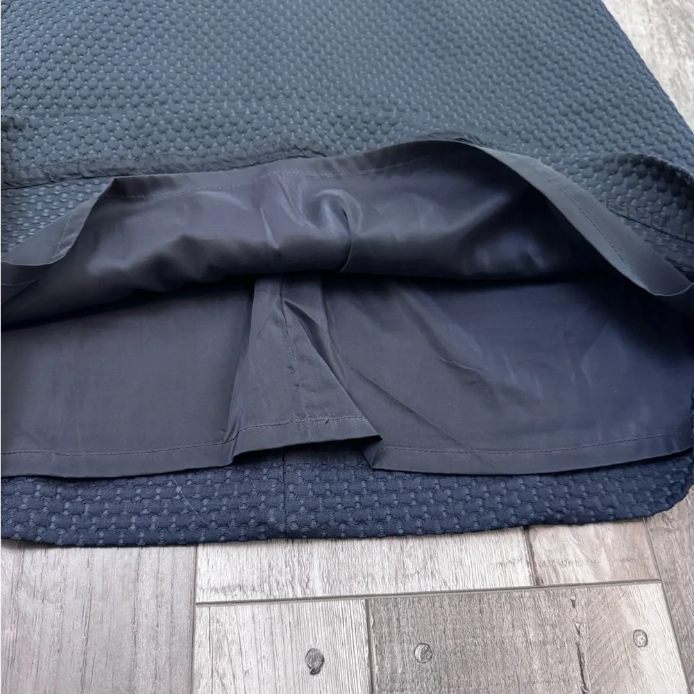 J.Crew Boatneck Sheath Textured Navy Blue Dress 3/4 Sleeve Matelssse 6 - Picture 8 of 9